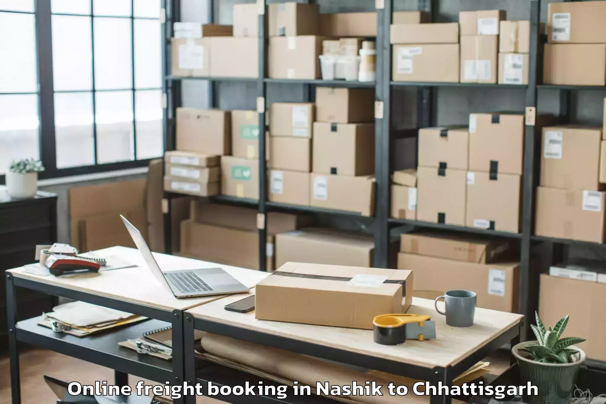 Reliable Nashik to Raj Nandgaon Online Freight Booking